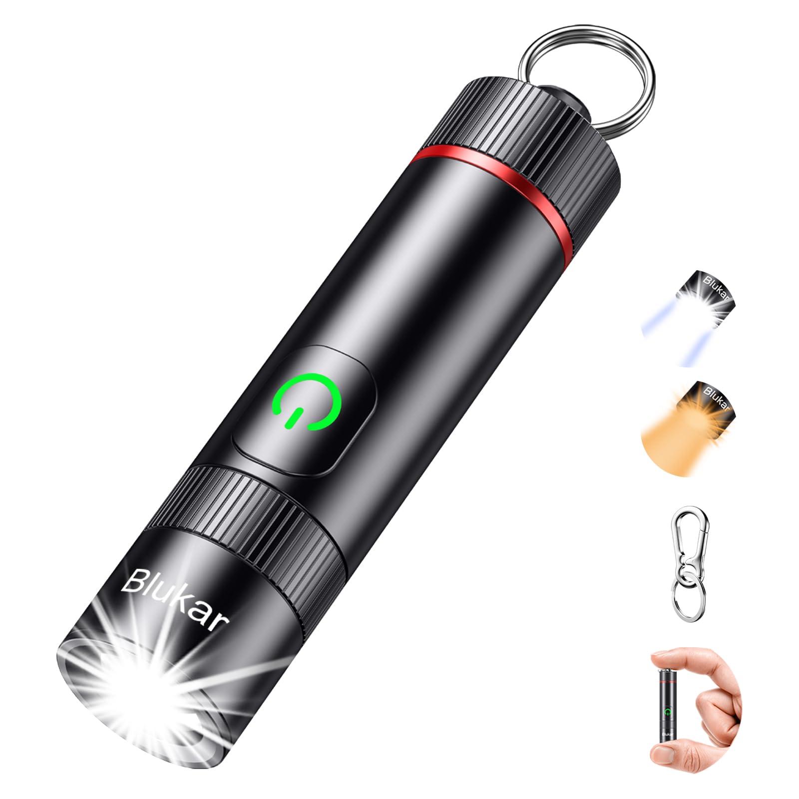 Blukar 2026 Gen 2 Small Torch Rechargeable,EDC Mini Flashlight with 8 Modes | 2 