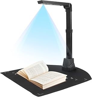 NetumScan 13MP Book Document Camera for Teachers,Capture Size A3/A4 | Multi-Language OCR Recognition by AI Technology,Foldable&Portable,Real-time Projection,Video Recording, Windows,Mac OS,Linux