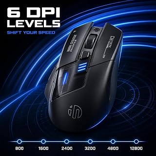 INPHIC A9 V2 Explorer Wireless Gaming Mouse, 12800 DPI Silent Mouse
