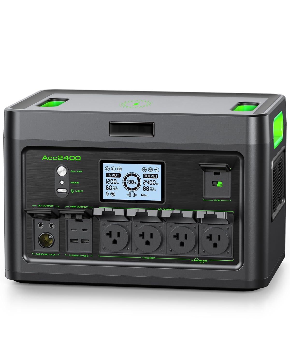 Portable Power Station 2400W Solar Generator for Home Use | 1843.2Wh UPS Home Ba