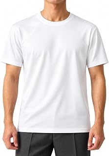 BALLOT Men's Short Sleeve T-Shirt 【Using Pima Cotton×Shape Retention】 Men's Short Sleeve T-Shirt Solid Smooth Touch Stretch Comfortable Fit Wrinkle Resistant Japanese Brand