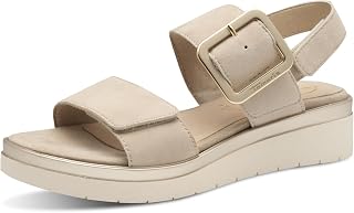 Tamaris Comfort Women’s Flat Leather Sandals with Buckle