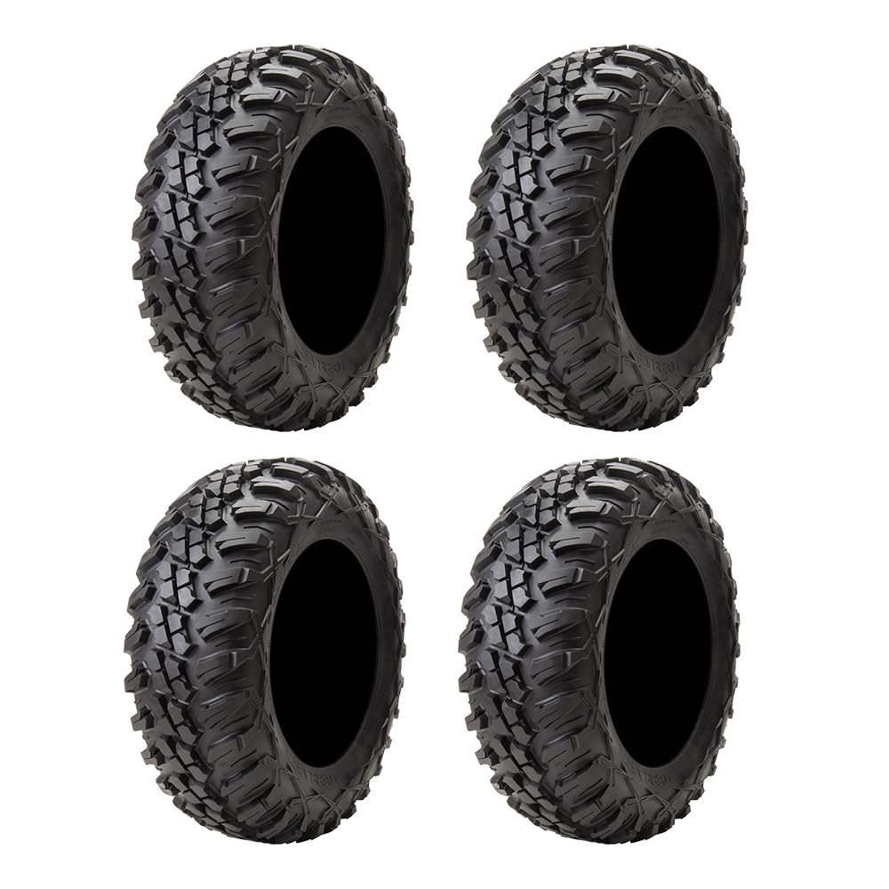 Tusk Terrabite Set of 4 UTV/ATV Tires – 29x9-14 Front & 29x11-14 Rear – 8-Ply Ra