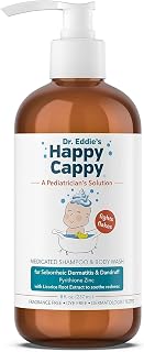 Happy Cappy Medicated Shampoo and Body Wash - Fragrance-Free - 8 Fl Oz | Baby Dandruff Shampoo, Helps Cradle Cap and Seborrheic Dermatitis, Reduces Flakes Redness, Dermatologist Tested