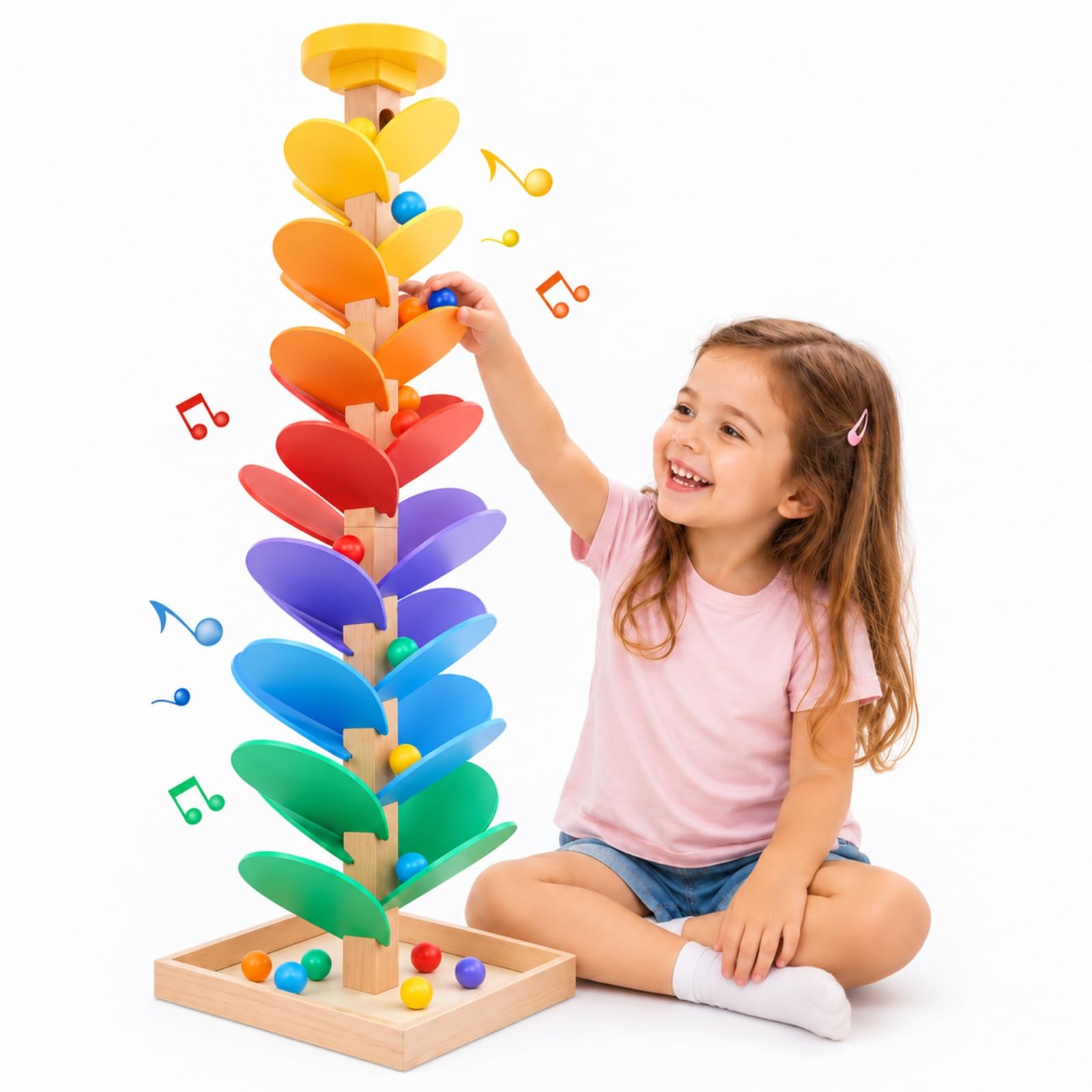 Music Tree Marble Run, Montessori Musical Sensory Toys For Kids Ages 3+ | 28.35'