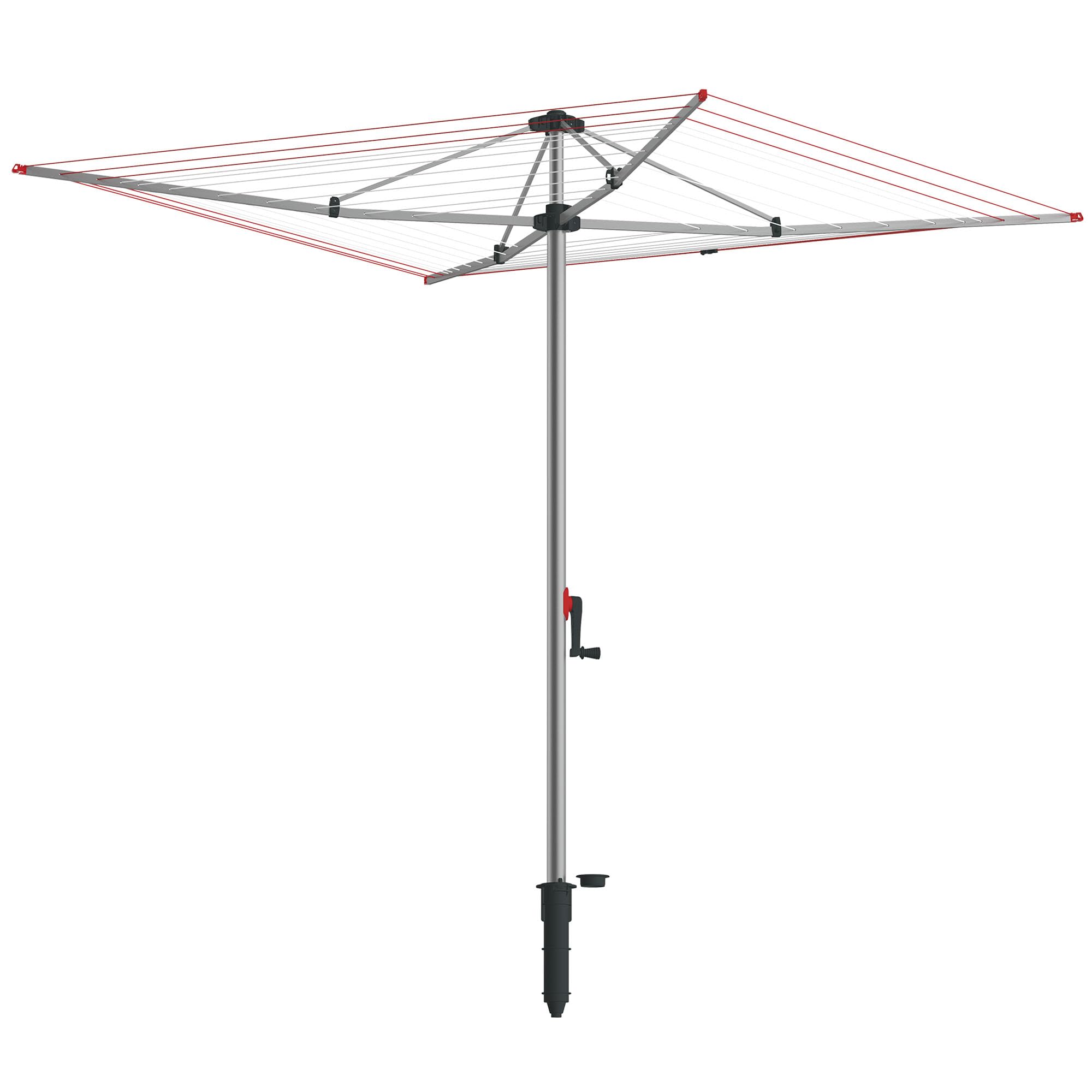 Vileda Supadry Hoist Rotary Washing Line, 60 m Outdoor Clothes Dryer | Holds up 