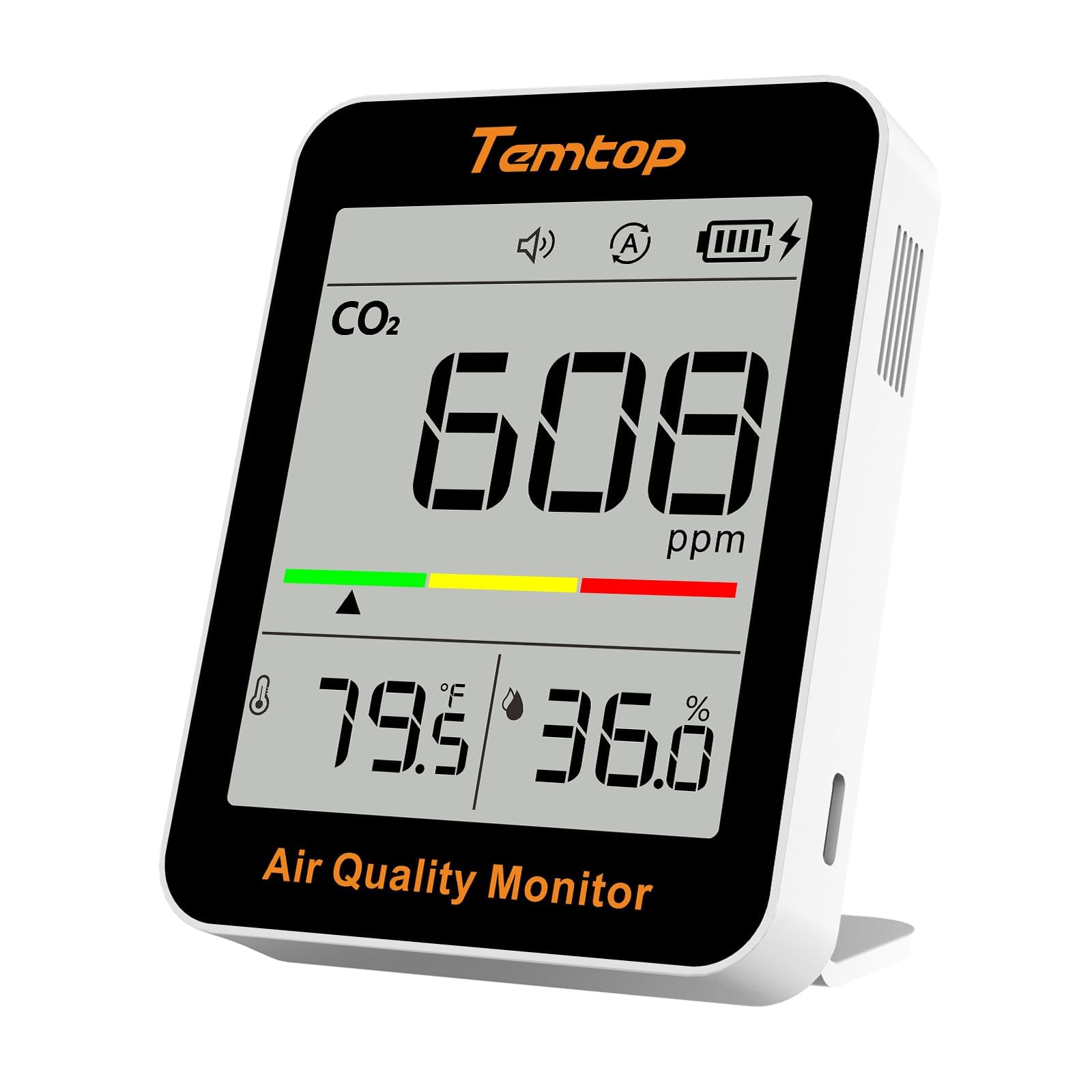 Temtop CO2 Monitor Indoor air Quality Monitor Portable CO2 Meter, CO2, Temperatu