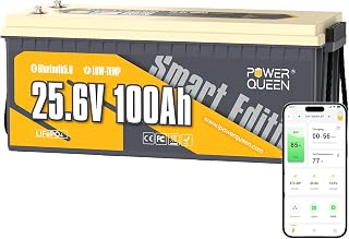 Power Queen 24V 100Ah Lithium Battery with Bluetooth Only for Camper