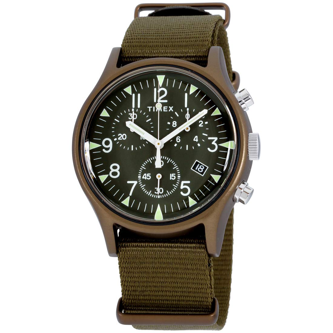 Timex Men's MK1 Aluminum Chronograph 40mm Analog Quartz Nylon Strap