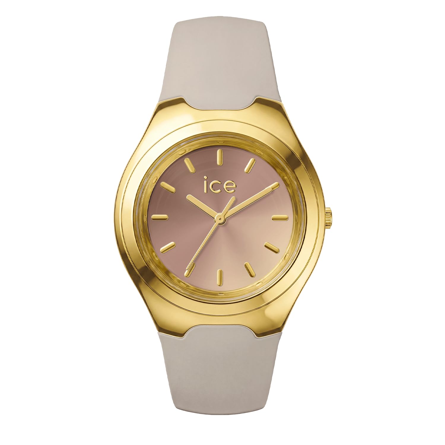 ICE-WATCH - Ice Bubble Taupe Sunset Cappuccino - Montre dorée pour Femme avec Br