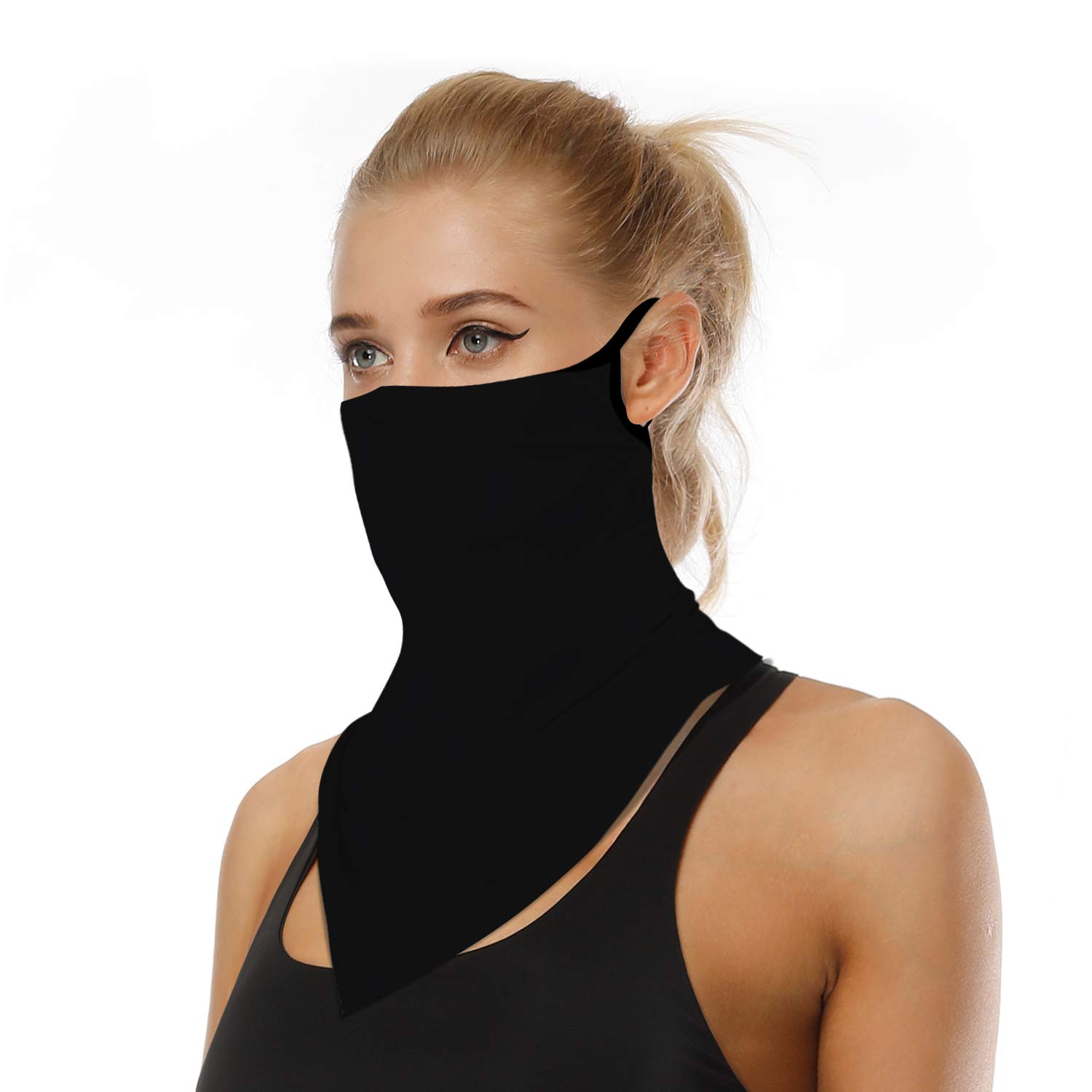 YAYOUREL Neck Gaiter Face Mask Bandanas for Men Women UV Face Scarf Cover Ear Lo
