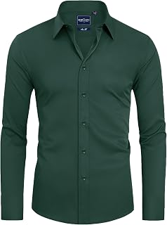 Alimens & Gentle Mens Stain Shield Dress Shirts Slim Fit Button Down Shirt
