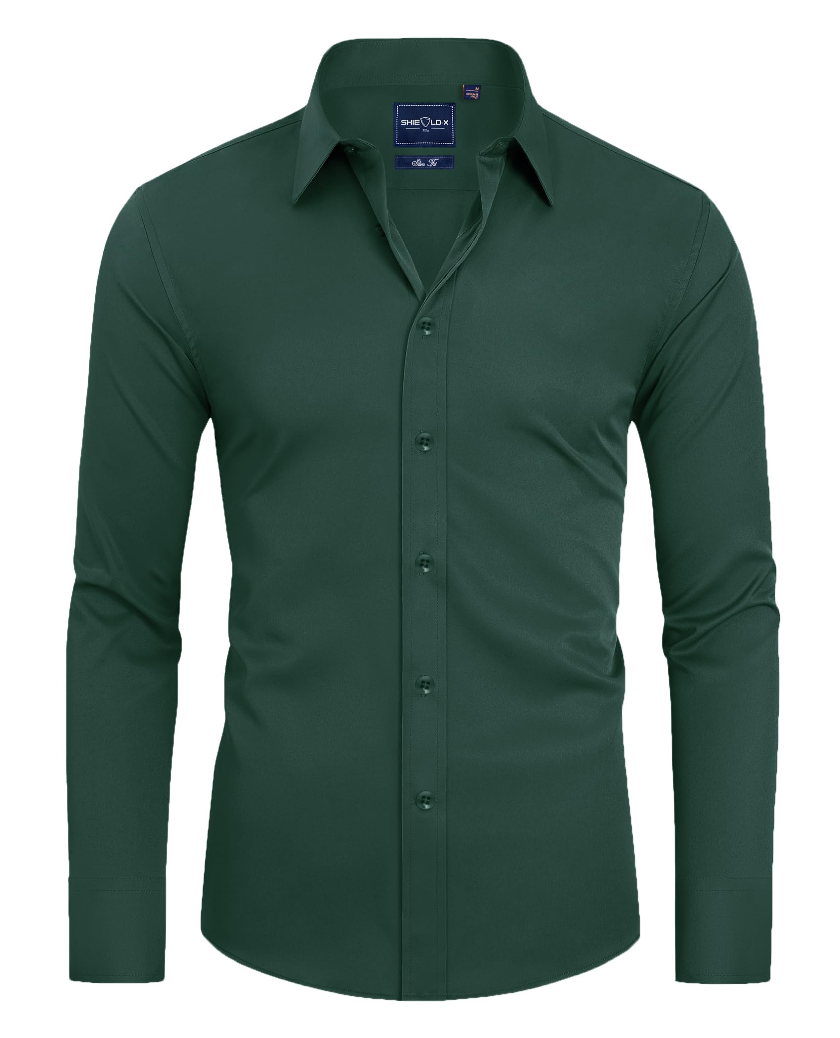 Alimens & Gentle Mens Stain Shield Dress Shirts Slim Fit Button Down Shirt