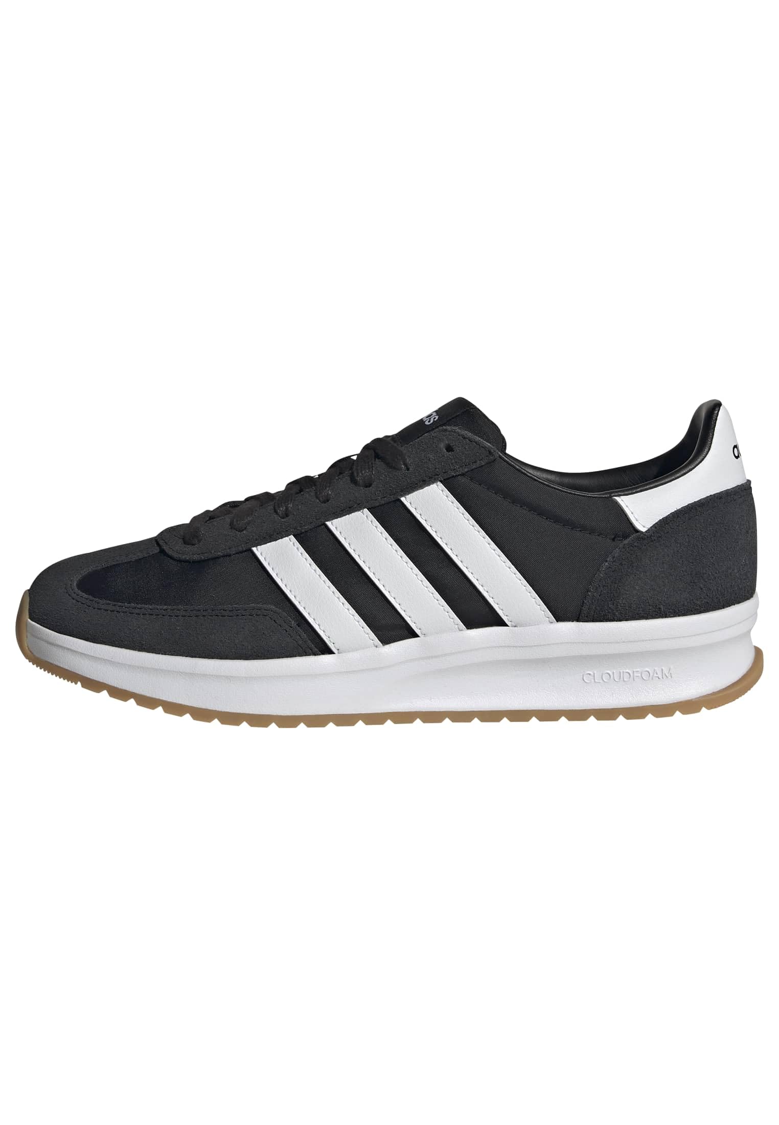adidas Men's Run 72 Running Shoes, Black/White/White, 12