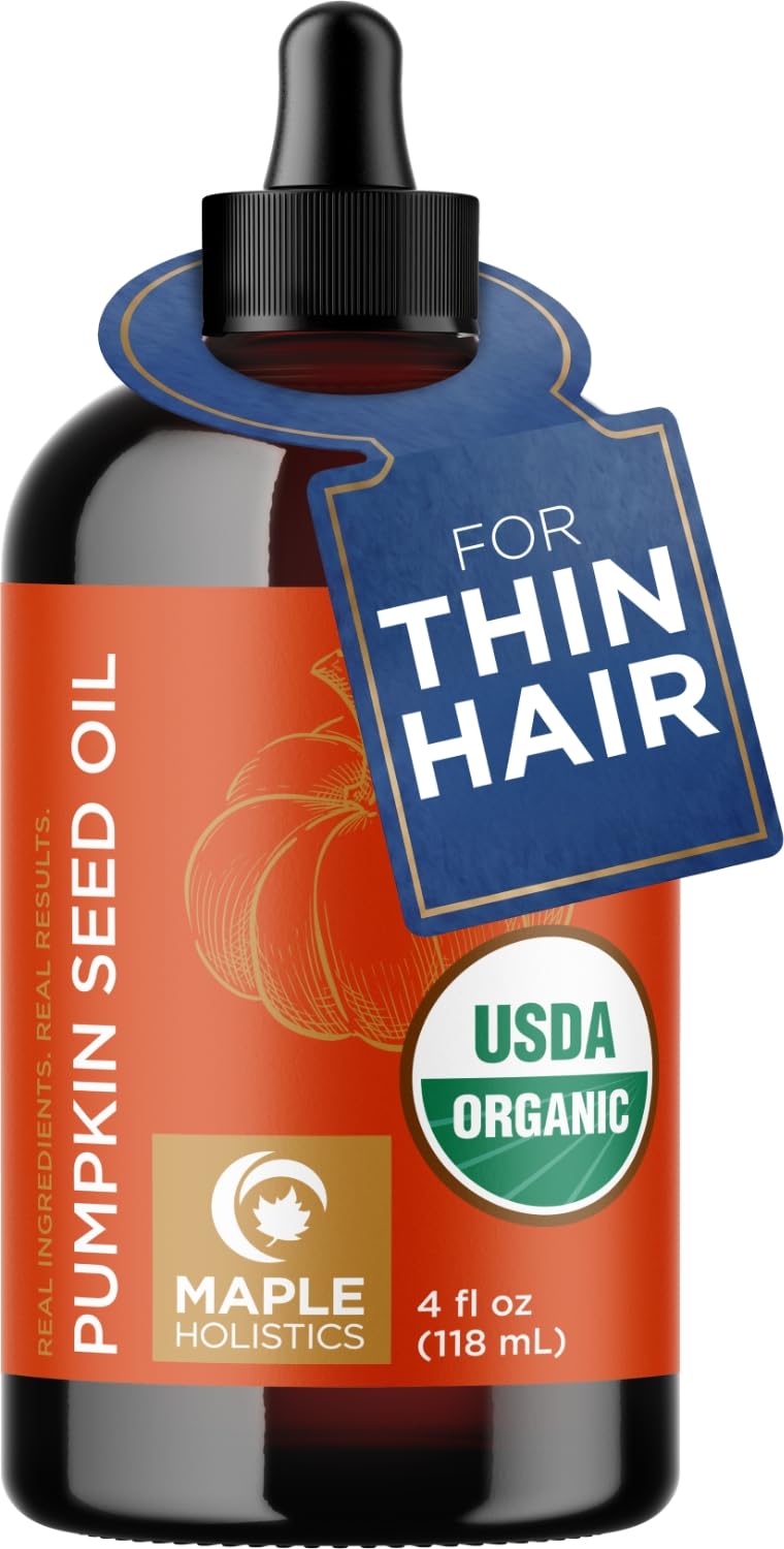 Maple Holistics Pumpkin Seed Oil Organic Certified - 100% Pure Organic Pumpkin S