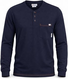 Rasco Flame Resistant Henley T-Shirt, Lightweight FR Shirts for Men