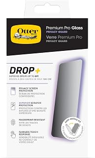 【OtterBox】No.1 Brand in the U.S. iPhone 15 Pro Premium Pro Glass Antimicrobial Privacy Guard with Antibacterial and Privacy Protection, Military Standard MIL, Shockproof and Impact-Absorbing Glass