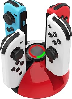 HEIYING Switch Controller Charging Dock for Nintendo Switch/OLED Joy-Con Controller, Joy-Con Charger Stand Station with LED Indicator