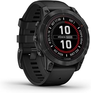 Garmin [Renewed fēnix 7 PRO GPS 47mm Smartwatch, Multisport, Advanced Health & Training Features, Touchscreen & Buttons, up to 18 days battery life, Graphite (Renewed)