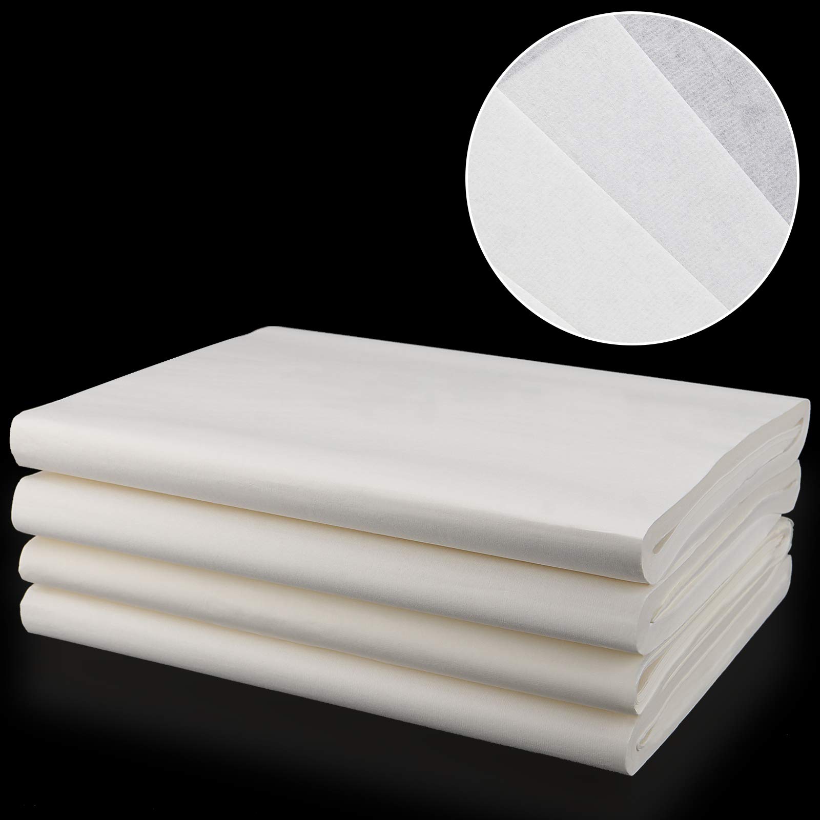 HOZEON 400 Sheets Rice Paper, Japanese Chinese Calligraphy Xuan Paper Raw Sheng 