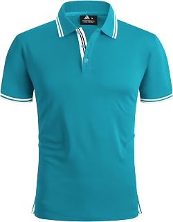 SwissWell Men's Polo Shirt Short Sleeve Quick Dry Breathable Golf T-Shirt Tennis Polo Shirt Summer for Men Sports T-Shirts