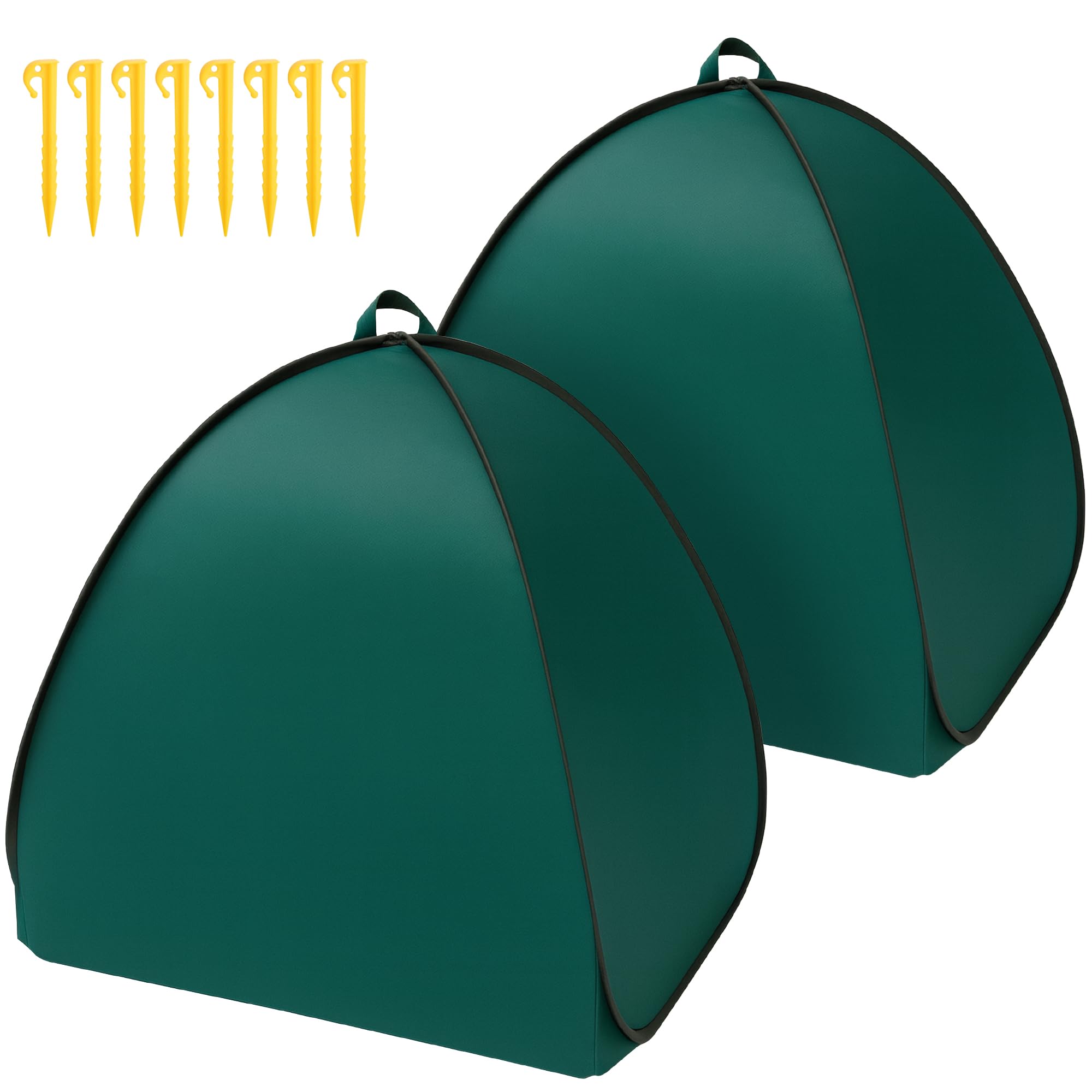 2 Pcs Pop Up Shrub Covers Frost Protection Tent, 30" x 28" x 28" Winter Plant Co
