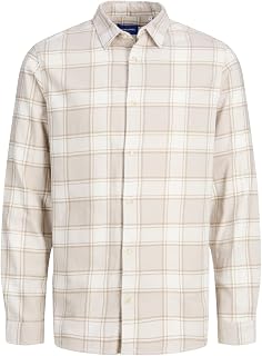 JACK & JONES Jorjoshua Flannel Check Shirt LS Long Sleeve Shirt for Men