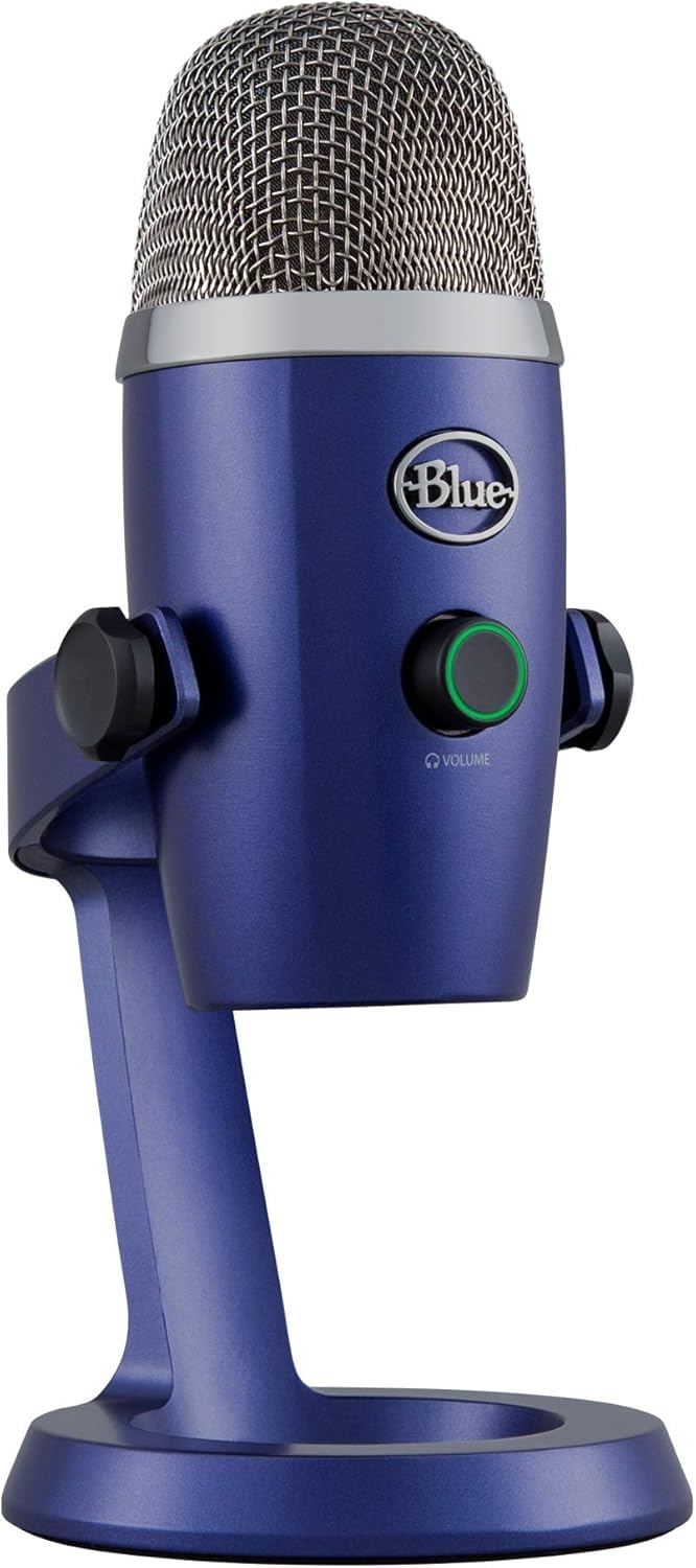 Blue Yeti Nano Premium USB Mic for Recording and Streaming - Vivid Blue (Renewed