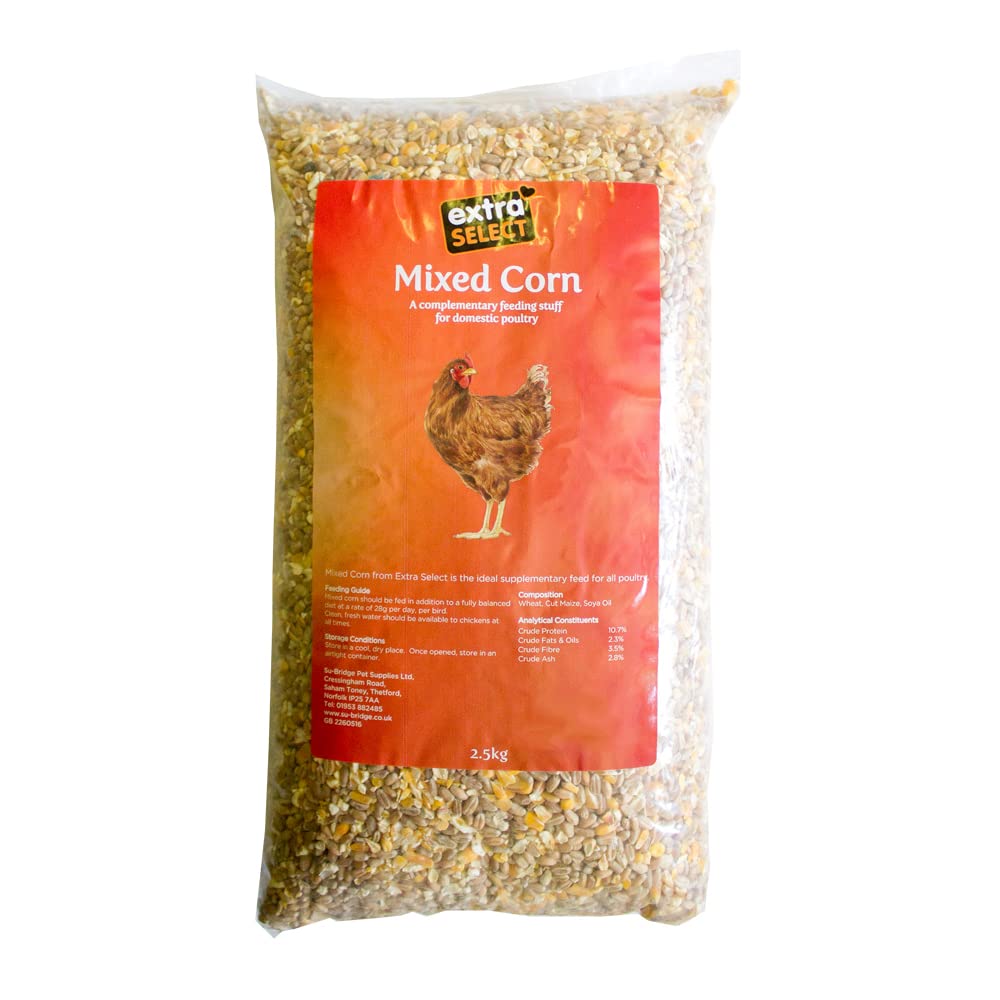 Extra Select Mixed Corn for Chickens - Premium Chicken and Poultry Feed, Ideal f