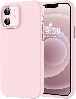 LOVE 3000 Designed for iPhone 12 Case/iPhone 12 Pro Case, Premium Silicone with [Soft Anti-Scratch Microfiber Lining] Shockproof Protective Phone Case for Men Women Girls 6.1", Chalk Pink