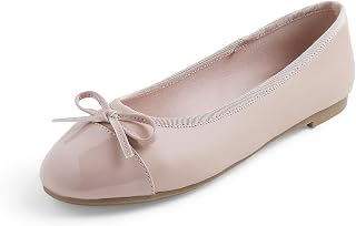 Feversole Women's Classic Ballet Flats Patent Balerina Shoes Flat Women's Shoes Toe Cap