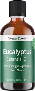 Viva Doria Eucalyptus Essential Oil, Food Grade, 118 ml (4 Fl Oz) | 100% Pure & Natural Eucalyptus Globulus | Aromatherapy Oil for Diffuser, Steam, and Massage