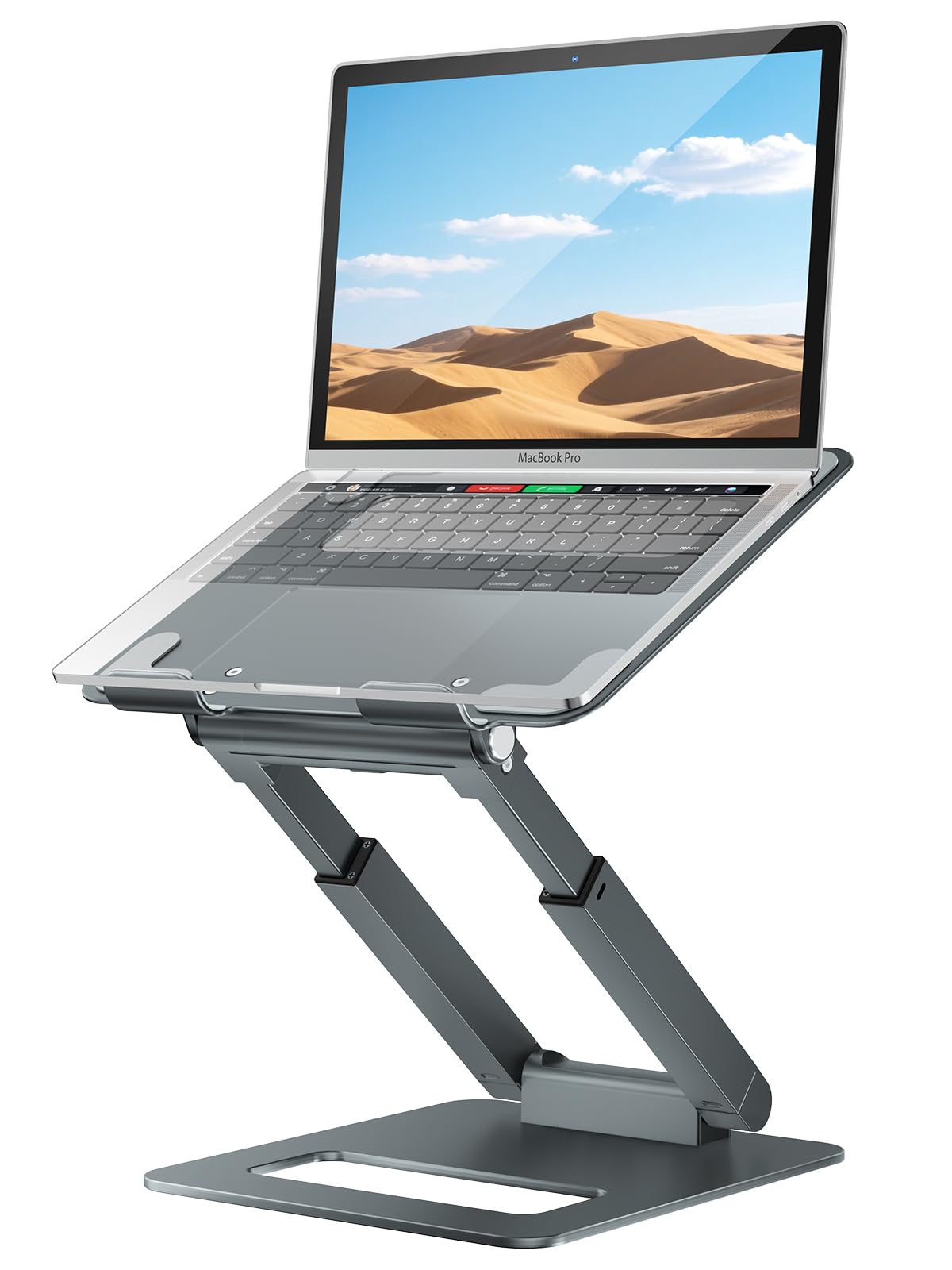 tounee Laptop Stand for Desk Adjustable Height, Telescopic Computer Stand with P