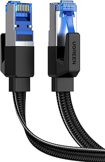 UGREEN Cat 8 Ethernet Cable 5m, 40Gbps Internet Cable (5 Meter Braided) | 0.5m 1m 2m 3m 5m 8m 10m 15m 20m RJ45 F/FTP POE High Speed Network Cable for Xbox/PS5/WiFi Extender/Router/Modem Patch Panel