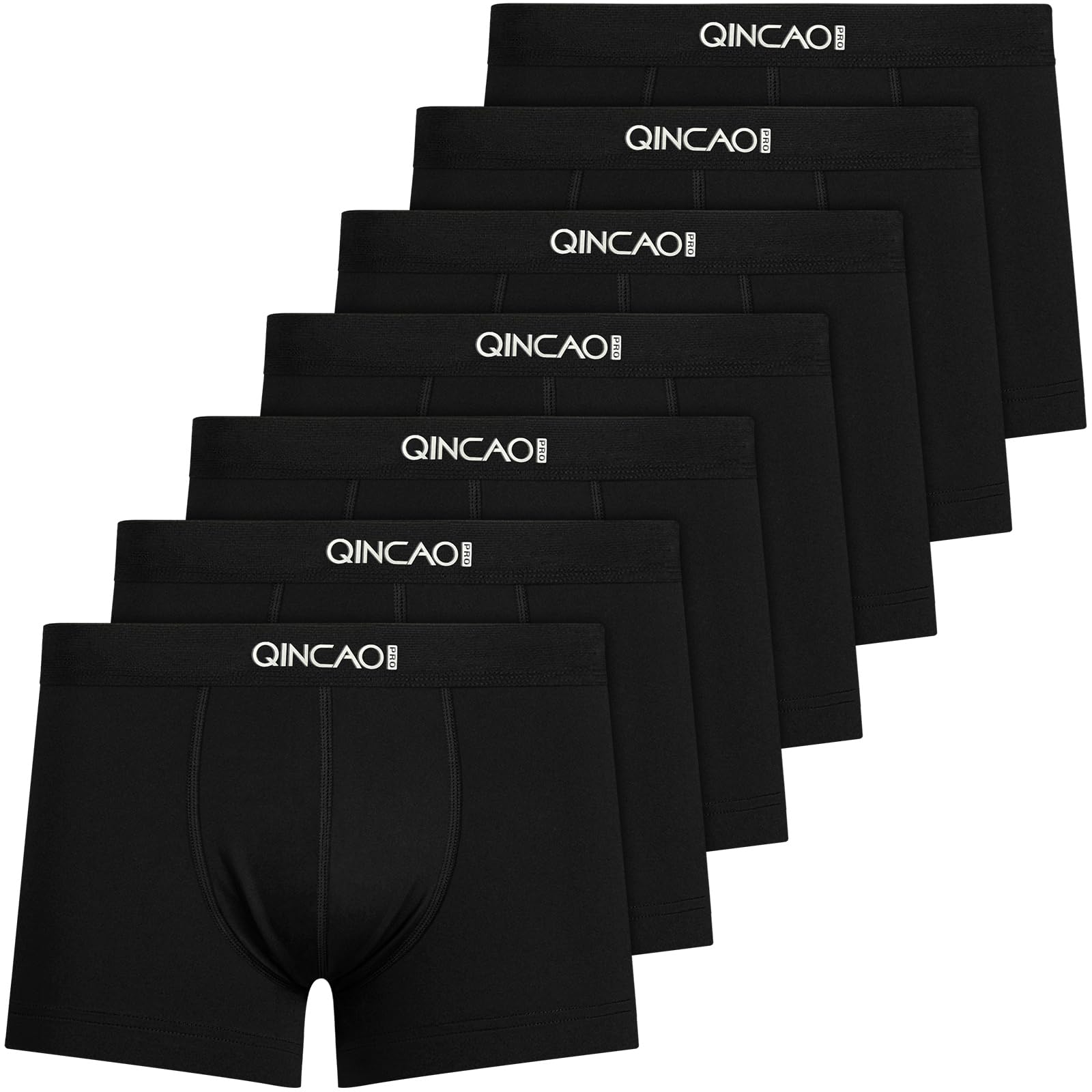 QINCAO Men's Boxer Briefs Pack of 7, Cotton, Improved Design