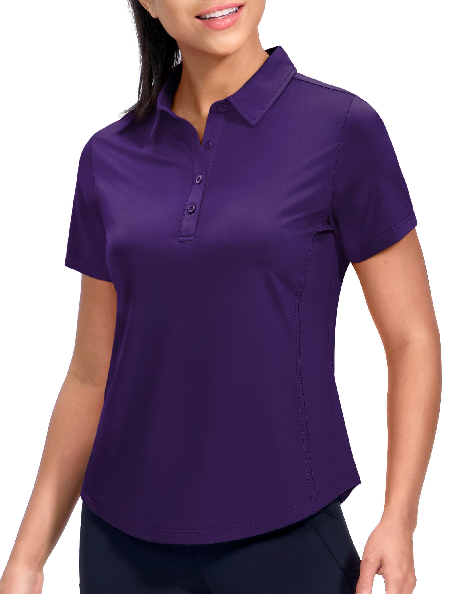 MIER Ladies Golf Polo Shirt Short Sleeve Quick Dry UV Active Sun Protection Tenn