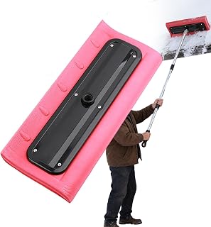 Foam Roof Snow Rake, Lightweight, Scratch-Free, Gutter Safe Tool | Compatible with standard extension poles (universal threading). Safely remove snow from the ground—no ladder needed