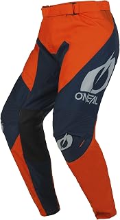 O'NEAL | Motocross Pants | Enduro Motorcycle | Durable Denier Fabrics, Leather Heat Protection on Both Inner Knees | Pants Mayhem Hexx V.24 | Adult | Blue Orange