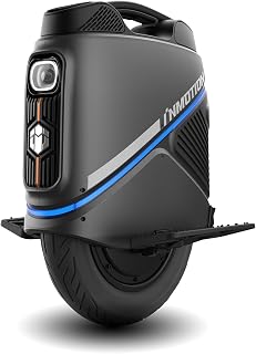 Inmotion V9 Electric Unicycle, Air Suspension, GPS Tracking & Turn Signals | UL 2272 Certified, Up to 37-Mile Range, 28 MPH, 50.7 lb, App Control & 60mm Air Suspension for Comfortable Daily Commuting