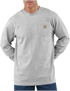 Carhartt T-Shirt with Pocket Long Sleeve and Loose Fit Men's T-Shirt