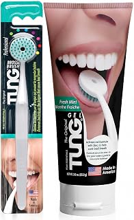 TUNG Tongue Brush & Gel Kit – Manual Tongue Cleaner for Daily Oral Hygiene, Fresh Mint, Made in USA, 1 Count