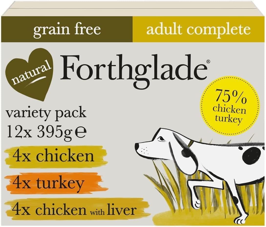Forthglade Wet Dog Food Variety Pack (12 x 395g Trays) - Grain Free & Hypoallerg