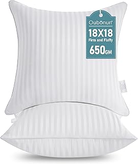 Oubonun 18 x 18 Throw Pillow Inserts Pack of 2