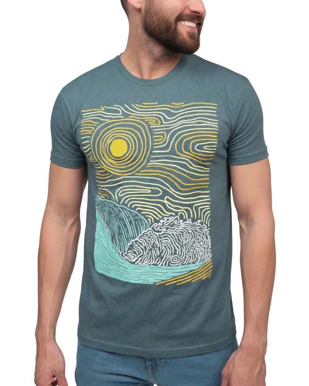 Mens Graphic T-Shirts Cool Nature Design Tees Short Sleeve S-4XL