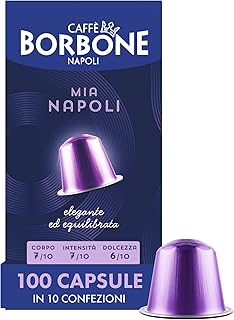 Caffè Borbone Mia-Napoli Mixture – 100 Aluminium Capsules (10 Packs of 10) – Compatible with Nespresso® Household Machines*