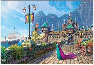 Tenyo Disney Frozen Celebration in Arendelle - Puzzle da 1000 pezzi, stile tela, 51 x 73,5 cm