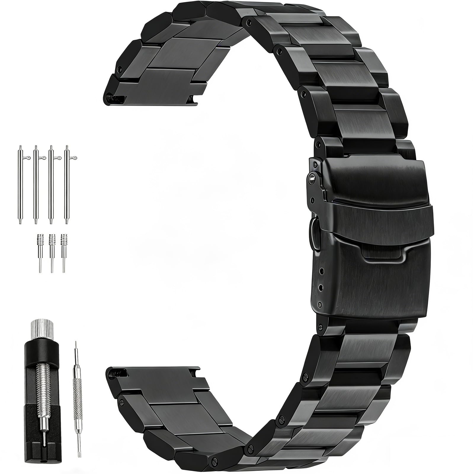 Juntan 18mm 20mm 21mm 22mm 24mm 26mm Classic Stainless Steel Watch Band Silver B