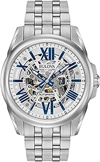 Bulova Men's Classic Sutton 21-Jewel Automatic Watch, 42 Hour Power Reserve, Skeleton Dial, 43mm