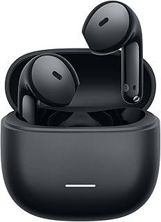 Xiaomi Redmi Buds 8 Active, Semi-Intra headphones, autonomy 37h, Black | 5/8" Titanium Transducer, Powerful Bass, Connection to 2 Devices, 5 EQ Modes, Bluetooth 5.4, IP54
