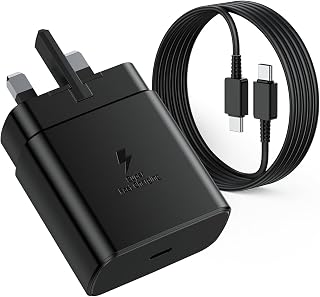 45W Fast Charger for Samsung, USB C Plug and Cable 2M for Galaxy S26 S25 Ultra S24 S23 S22 S21 FE A17 A16 A15 A22 A25 A26 A32 A33 A34 A35 A36 A53 A54 A55 A56 A57, USB C Charger Plug UK Type C Charger
